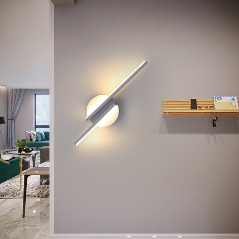LED-Wandleuchte für den Innenbereich, moderne Wandleuchte, Aluminium-Wandleuchte für Wohnzimmer, Flur, Badezimmer, Treppe, Nachtlicht (weiß), 3000 K warmes Licht