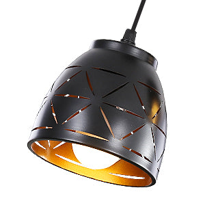 3-flammige Retro-Pendelleuchten, industrieller hohlgeschnitzter Kronleuchter, E27-Vintage-Metall-Deckenleuchte, Beleuchtung für Wohnzimmer, Küche, Flur, Restaurant, Loft, Café, Bar