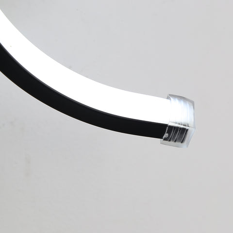 Wandleuchte für den Innenbereich, 19 W, gebogenes Design, LED-Wandleuchten, moderne Acryl-Wandleuchte für Schlafzimmer, Wohnzimmer, Hotel, Treppenhaus, Gang, schwarze Farbe, kaltweißes Licht