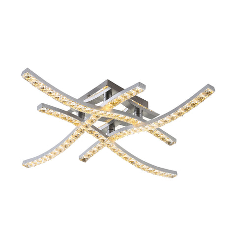 Moderne Kristall-Deckenleuchte Nordic LED Wellenform Deckenleuchte Wohnzimmer Schlafzimmer Esszimmer Restaurant Hotel Home Decor