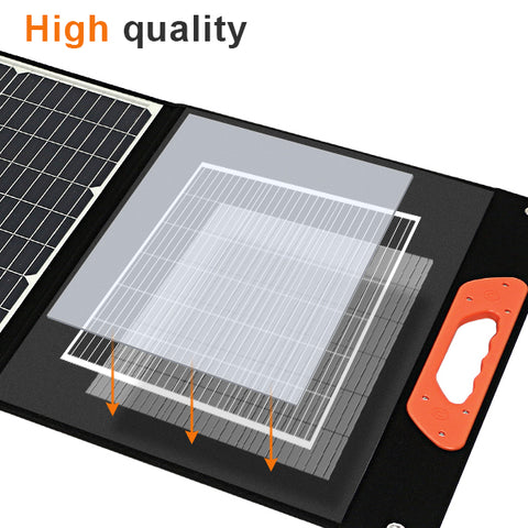 200 W monokristallines tragbares faltbares Solarpanel-Set mit 1 USB-Anschluss für den Außenbereich
