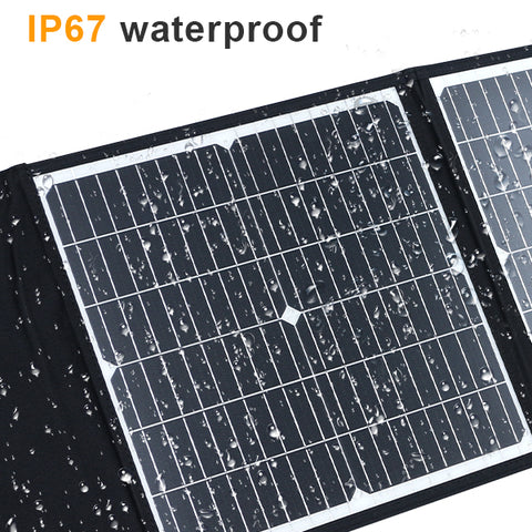 75 W effizientes faltbares MonocBN-Solarpanel, Outdoor-Reiseladegerät, faltbare Tasche mit 3 DC/USB/TYP-C-Solarmodulen