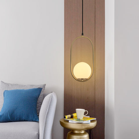 Minimalistischer Nachttisch-Kronleuchter, lineares Design, Metall-Kronleuchter, einzigartige Glaskugel, kleiner hängender Kronleuchter, langer Kronleuchter ohne Glühbirnen