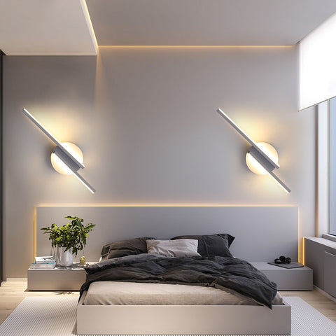 LED-Wandleuchte für den Innenbereich, moderne Wandleuchte, Aluminium-Wandleuchte für Wohnzimmer, Flur, Badezimmer, Treppe, Nachtlicht (weiß), 3000 K warmes Licht