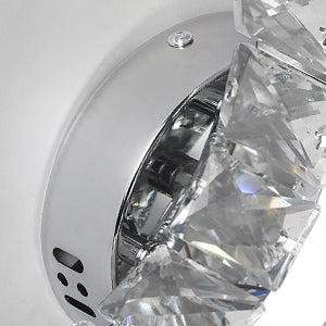 Kristall-Wandleuchte, LED-Wandleuchte für den Innenbereich, 12 W, kühles weißes Licht, 6000 K, Doppel-C-Design, moderne Dekorations-Wandleuchte für Wohnzimmer, Schlafzimmer, Flur, Badezimmer