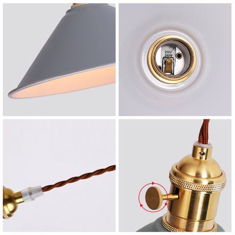 Plug-in-dimmbare Wandleuchte für Schlafzimmer im nordischen Stil, Macaron-Kerze, einfache europäische kreative Treppe, Gang mit Schalter, Wandleuchte, Grau (Leuchtmittel nicht im Lieferumfang enthalten)