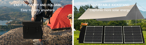 Faltbares tragbares Solarpanel, schnelles Aufladen, Solar-Ladegerät, Powerbank für Handy, Wohnmobil, Outdoor-Uhren, DC + USB, 20 V, 75 W