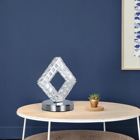 Moderne Kristall-Tischlampe, LED-Kristalllampe, 6000K weißes Licht.