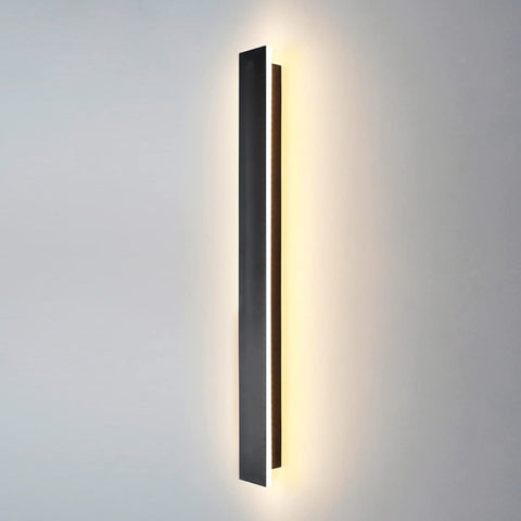 LED-Außenwandleuchte, wasserdichte minimalistische schwarze Wandleuchte, 3000 K warmes Licht, 12 W, IP65-Schutz, Acryl- und Eisenmaterial, für Innen- und Außenbeleuchtung