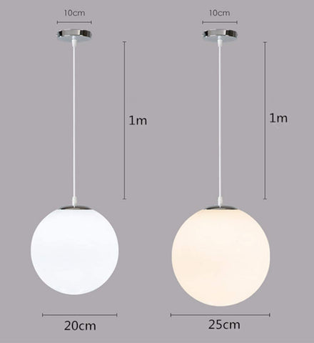 Glaskugel-Kronleuchter, Pendelleuchte, einfache Innenlampe für Schlafzimmer, Wohnzimmer, Korridor, Restaurant, Café, 1 Stück