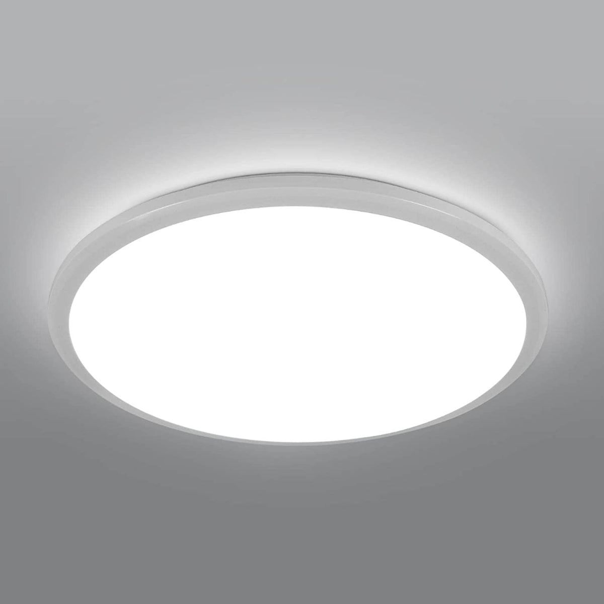 Runde LED-Deckenleuchte, Deckenlampe für Badezimmer, IP40 wasserdicht, 6500 K Kaltweiß, moderne Deckenleuchte für Badezimmer, Schlafzimmer, Küche, Wohnzimmer, Balkon, 36 W, Durchmesser 30 cm