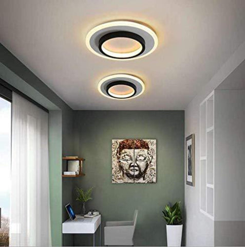 LED-Deckenleuchte, 23 W, nordische Deckenleuchte für Flur, Wohnzimmer, Schlafzimmer, Durchmesser 24 cm, 3000 K–6500 K, rund 