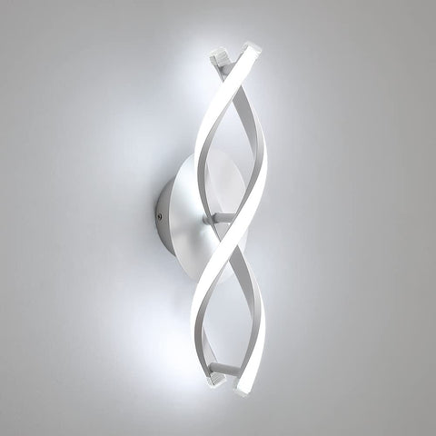 Innenwandleuchte, moderne LED-Wandleuchte 16 W 1800 lm, Kaltweiß 6500 K, geschwungene Design-Wandleuchten für Schlafzimmer, Treppenhaus, Wohnzimmer