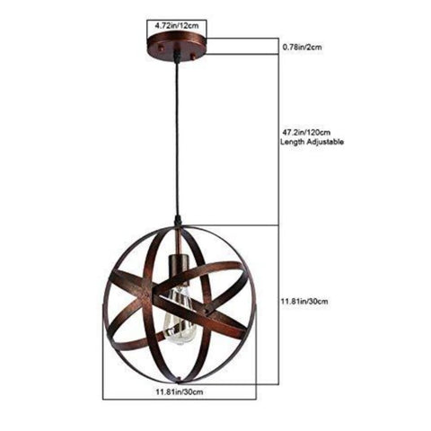 Vintage Industrielle Pendelleuchte, Retro Deckenbeleuchtung 30cm E27 für Wohnzimmer, Esszimmer, Küche, Restaurant und Bar