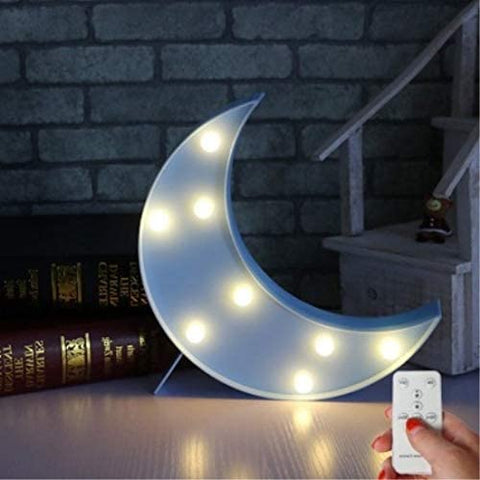 Nachtlicht mit 8 LEDs, Mondformlampe, batteriebetriebene Fernbedienung LED-Leuchten für Party Home Party
