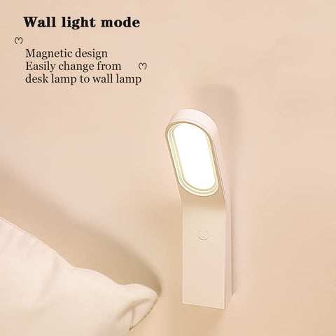 LED-Schreibtischlampe, dimmbare Nachttischlampe, 10 Helligkeitsstufen, flexible Touch-Steuerung, Augenschutz, Schreibtischlampe mit USB-Anschluss, magnetische Design-Wandlampe