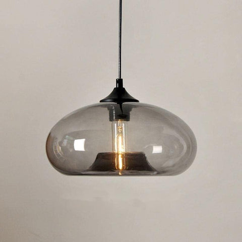 Moderne bunte Glas-Hängelampe für Wohnzimmer, Bar, Küche, Restaurant, Café, Esszimmer, nordische Beleuchtungskörper für Zuhause (Farbe: Anthrazit)
