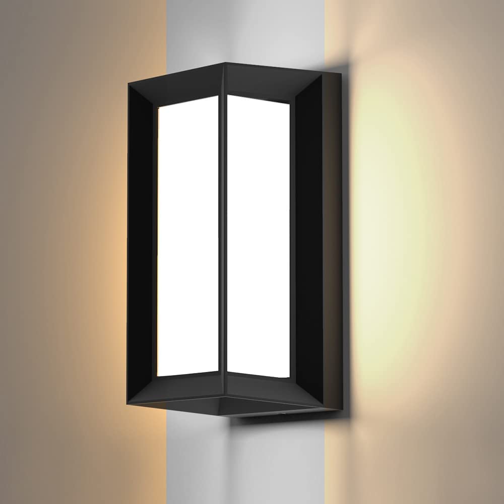 Applique Murale Extérieur Moderne LED 18W, IP65 Etanche Rectangulaire Applique Exterieur LED