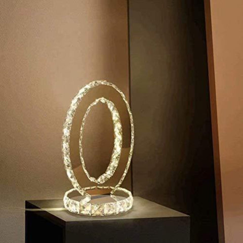 Tischlampen aus Glas, moderne LED-Nachttischlampen aus Edelstahl, runde 12-W-Schreibtischlampe, warmweißes Licht