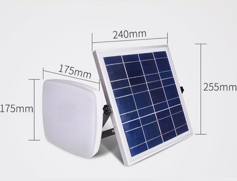 Solar-Deckenleuchte, 6000 K weißes Licht, Lichtsteuerung/Fernbedienung/Radarsensor, 5 m Verlängerungskabel