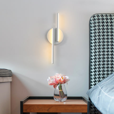 LED-Wandleuchte für den Innenbereich, moderne Wandleuchte, Aluminium-Wandleuchte für Wohnzimmer, Flur, Badezimmer, Treppe, Nachtlicht (weiß), 3000 K warmes Licht