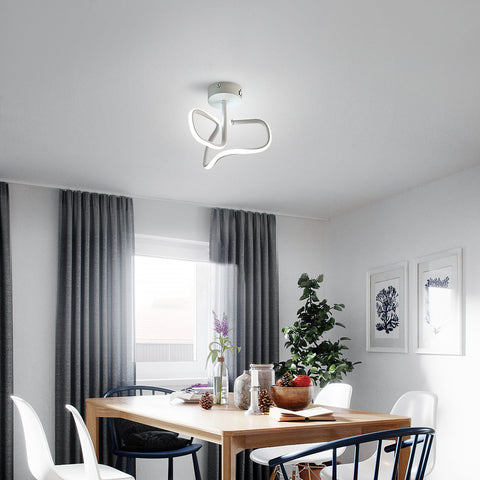 16W LED-Deckenleuchte, moderne kreative Metall-Acryl-Design-Deckenleuchte aus Aluminium, 6000K weiße Deckenleuchte, moderne LED-Deckenleuchte für Wohnzimmer, Schlafzimmer, Küche