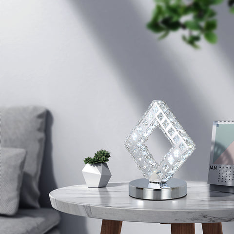 Moderne Kristall-Tischlampe, LED-Kristalllampe, 6000K weißes Licht.