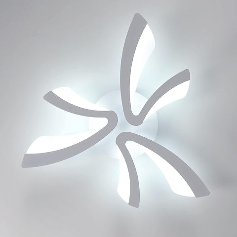 Moderne LED-Deckenleuchte, 36 W, 4000 lm, kreative V-Design-Deckenleuchte, weiße Acryl-Deckenleuchte für Schlafzimmer, Wohnzimmer, Restaurant, Küche, 6500 K Kaltweiß 