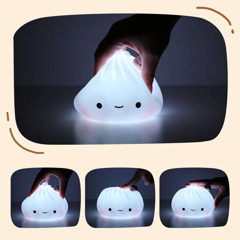 Nachtlicht für Kinder, 7 Farben, LED-Licht, wiederaufladbar, LED-Nachtlicht für Kinder mit USB, Soft-Touch-Silikon-Nachtlicht, tragbares süßes Nachtlicht für Babys, Jungen und Mädchen als Geschenk