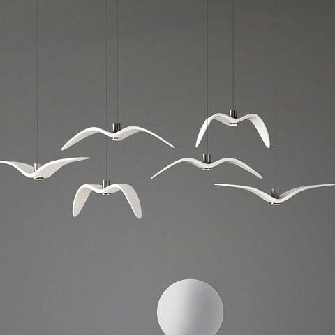 Kronleuchter, Hängelampe 3000K warmes Licht Möwendesign moderner einfacher dekorativer Kronleuchter Typ A Durchmesser 38 cm