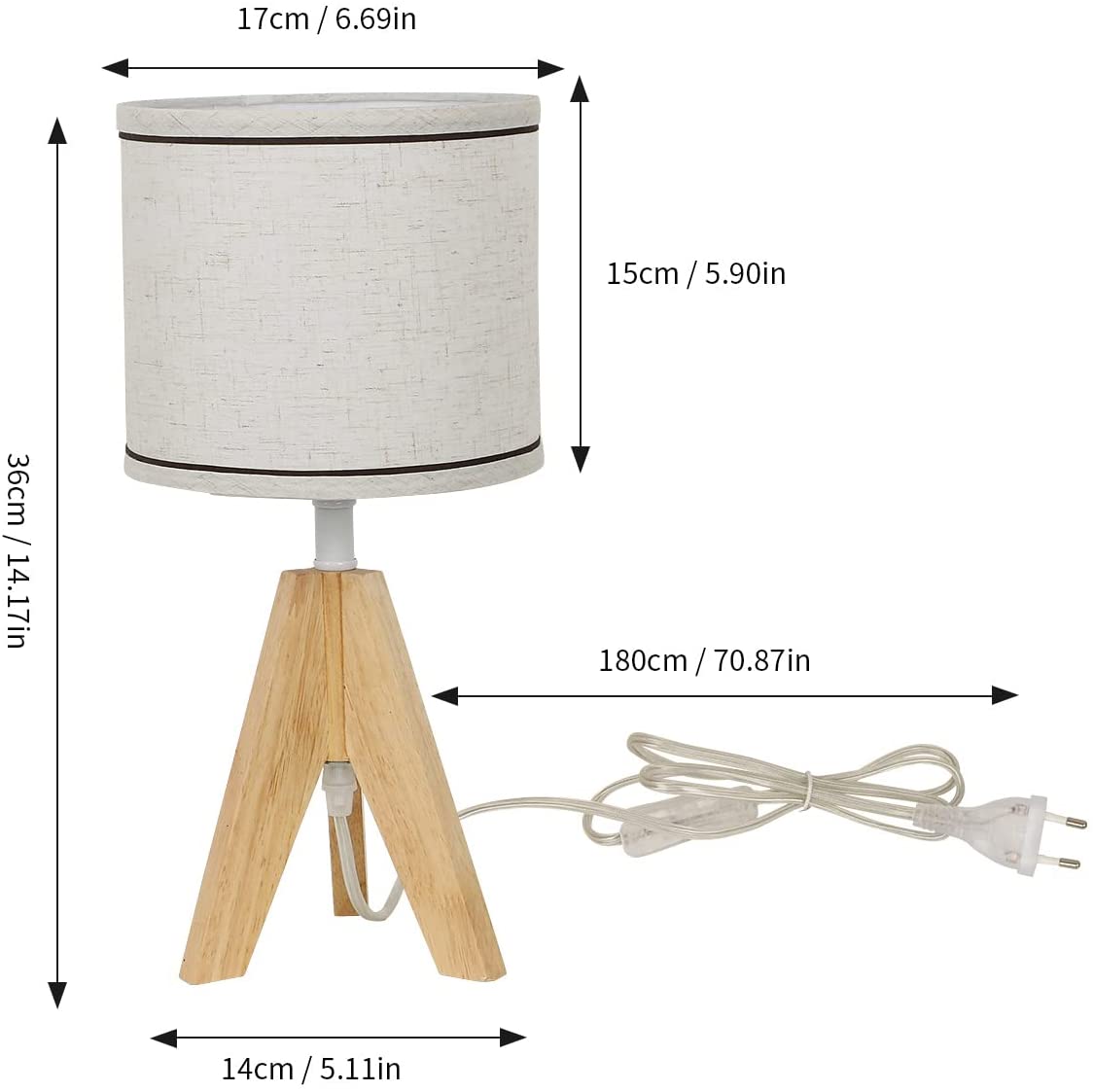 Dessin des dimensions du luminaire