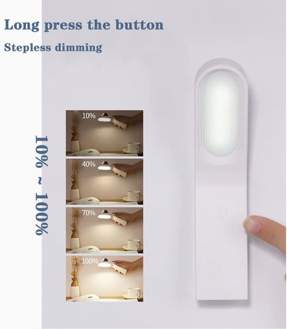 LED-Schreibtischlampe, dimmbare Nachttischlampe, 10 Helligkeitsstufen, flexible Touch-Steuerung, Augenschutz, Schreibtischlampe mit USB-Anschluss, magnetische Design-Wandlampe