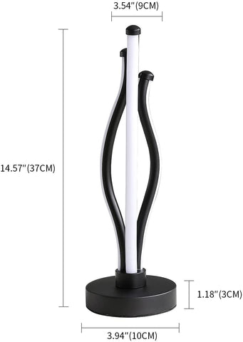 LED Schreibtischlampe, Leselampe mit warmer Lichtkurve, mit Verbindungskabel, moderne Nachttischlampe für Wohnzimmer, Gästezimmer, Kommode, Tischdekoration