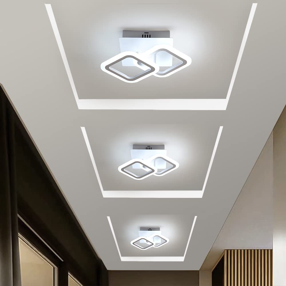 Plafonnier Acrylique Moderne, Éclairage de Plafond LED à Lumière Blanche Froide 24W 220V 6500K