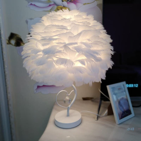 Feder-LED-Schreibtischlampe mit Fernbedienung, moderne, einfache dekorative Tischlampe, kreative Nachttischlampe, Nachtlicht, geeignet für den Schreibtisch im Kinderzimmer