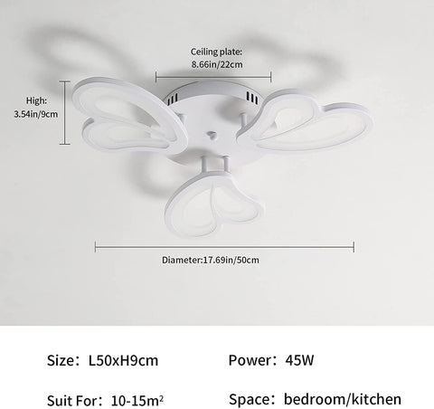 45W LED Deckenleuchte, 4050LM 6500K LED Deckenleuchte für Badezimmer Küche Wohnzimmer Schlafzimmer Balkon Garage