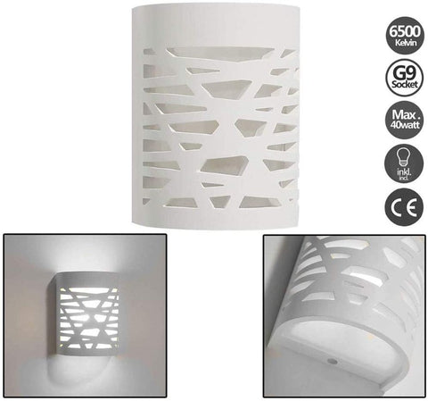 4W LED-Wandleuchte, weißes Licht, moderne Innenleuchte, Gips-Wandleuchte für Badezimmer, Wohnzimmer, Schlafzimmer, Treppen, Flur, warmes weißes Licht 3000 K