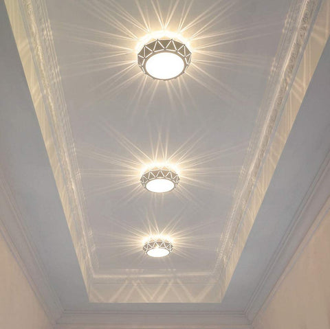 Moderne LED-Deckenleuchte, Polygon-Deckenleuchte, Oberflächenmontage, 8 W, 220 V, weißes Licht für Wohnzimmer, Flur, Treppenhaus, Küche, Durchmesser 22 cm