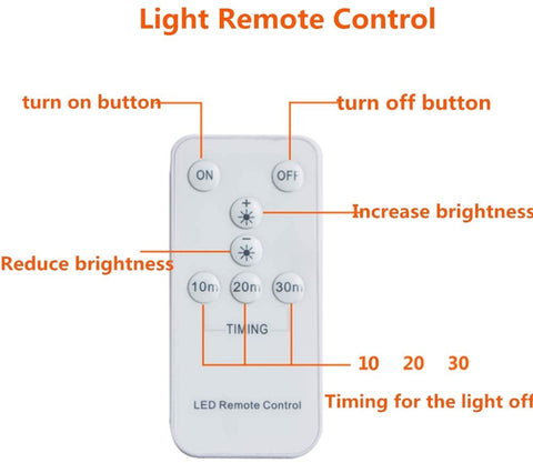 Nachtlicht mit 8 LEDs, Mondformlampe, batteriebetriebene Fernbedienung LED-Leuchten für Party Home Party