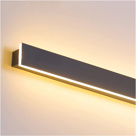 LED-Außenwandleuchte, wasserdichte minimalistische schwarze Wandleuchte, 3000 K warmes Licht, 12 W, IP65-Schutz, Acryl- und Eisenmaterial, für Innen- und Außenbeleuchtung
