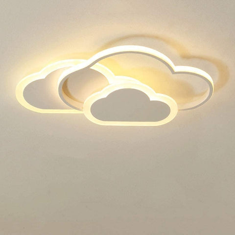 LED-Deckenleuchte, Heimdekor-Deckenbeleuchtung, 36 W weißer Acryl-Kronleuchter, Wolkenform-Deckenlampe für Schlafzimmer, Wohnzimmer, Esszimmer, 3000 K warmes Licht