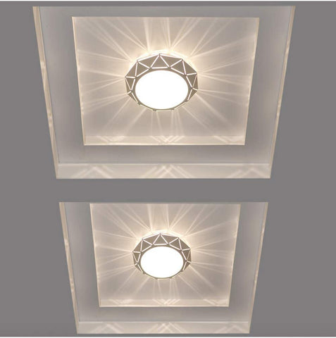 Moderne LED-Deckenleuchte, Polygon-Deckenleuchte, Oberflächenmontage, 8 W, 220 V, weißes Licht für Wohnzimmer, Flur, Treppenhaus, Küche, Durchmesser 22 cm