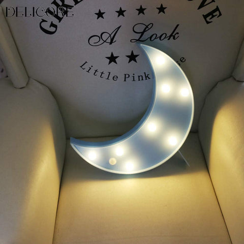 Nachtlicht mit 8 LEDs, Mondformlampe, batteriebetriebene Fernbedienung LED-Leuchten für Party Home Party