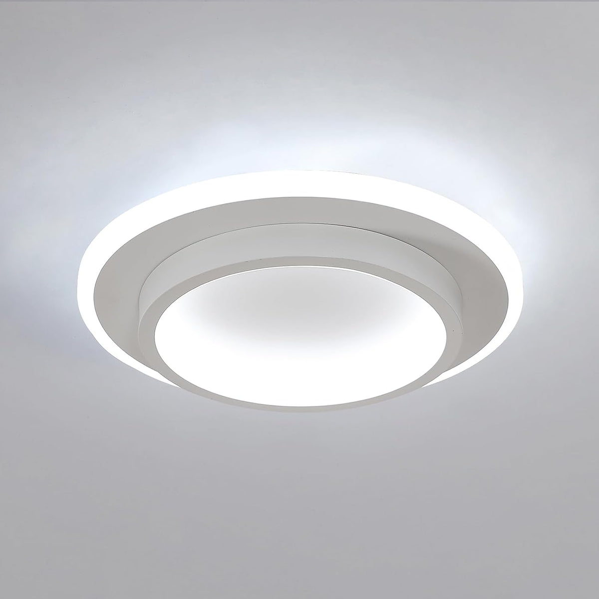 LED-Deckenleuchte, 21 W, modernes Design, runde Deckenleuchte, Kaltweiß 6000 K, für Wohnzimmer, Schlafzimmer, Esszimmer, Büro, Weiß