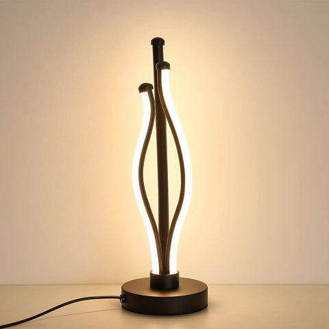 LED Schreibtischlampe, Leselampe mit warmer Lichtkurve, mit Verbindungskabel, moderne Nachttischlampe für Wohnzimmer, Gästezimmer, Kommode, Tischdekoration