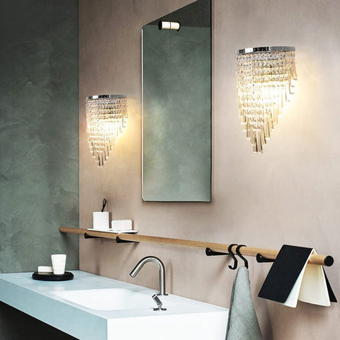 LED-Kristallwandleuchte, moderne LED-Wandleuchte für den Innenbereich, Dekoration, Wandleuchte für Schlafzimmer, Flur, Küche, Wohnzimmer, Esszimmer, 22 cm * 18 cm