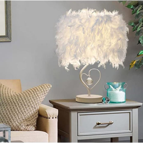 Feder-LED-Schreibtischlampe mit Fernbedienung, moderne, einfache dekorative Tischlampe, kreative Nachttischlampe, Nachtlicht, geeignet für den Schreibtisch im Kinderzimmer
