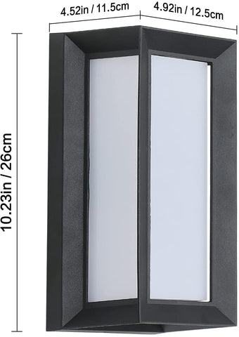 18W LED-Außenwandleuchte, IP65 wasserdichte Wandlampe, 4000K Neutralweiß Moderne Beleuchtung für Innenhof, Garten, Terrasse, Flur, Weg, Patio, Villa - Außenbeleuchtung