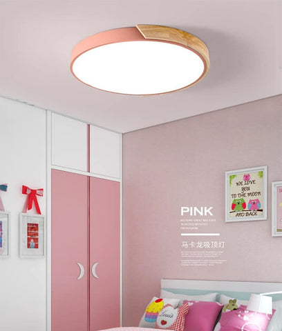 LED Deckenleuchte, 24W Moderne Holz Deckenleuchte Rund Kaltweiß 6000K Ø30*5CM Schlafzimmer Küche Wohnzimmer Balkon und Flur