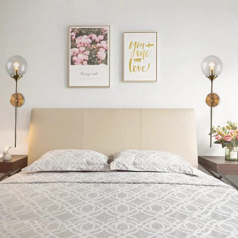 Nordic Moderne Glas Wandleuchte E14 Gold LED Hintergrund Wandleuchte für Küche Badezimmer Innenleuchte Wohnkultur (Transparent)